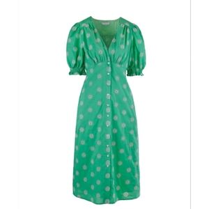 FRENCH PARIS GREEN DRESS SIZE SMALL